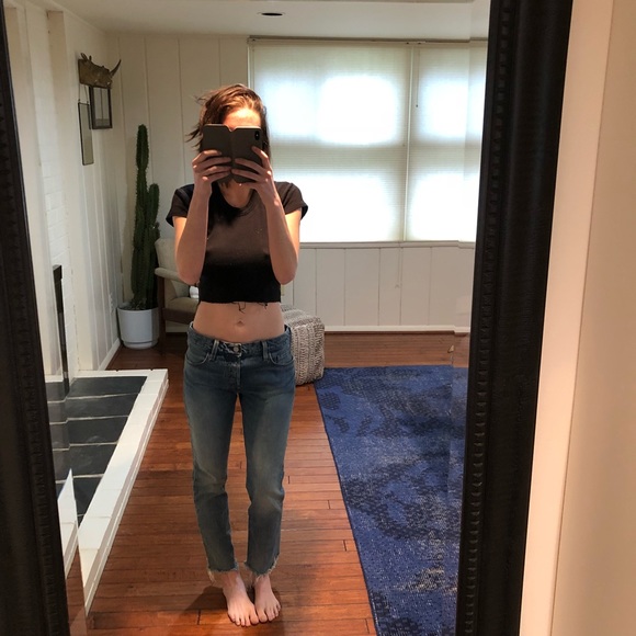 Size 27 (fits 26-28) Levi's ankle frayed jeans - Picture 1 of 8